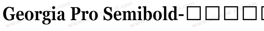 Georgia Pro Semibold字体转换